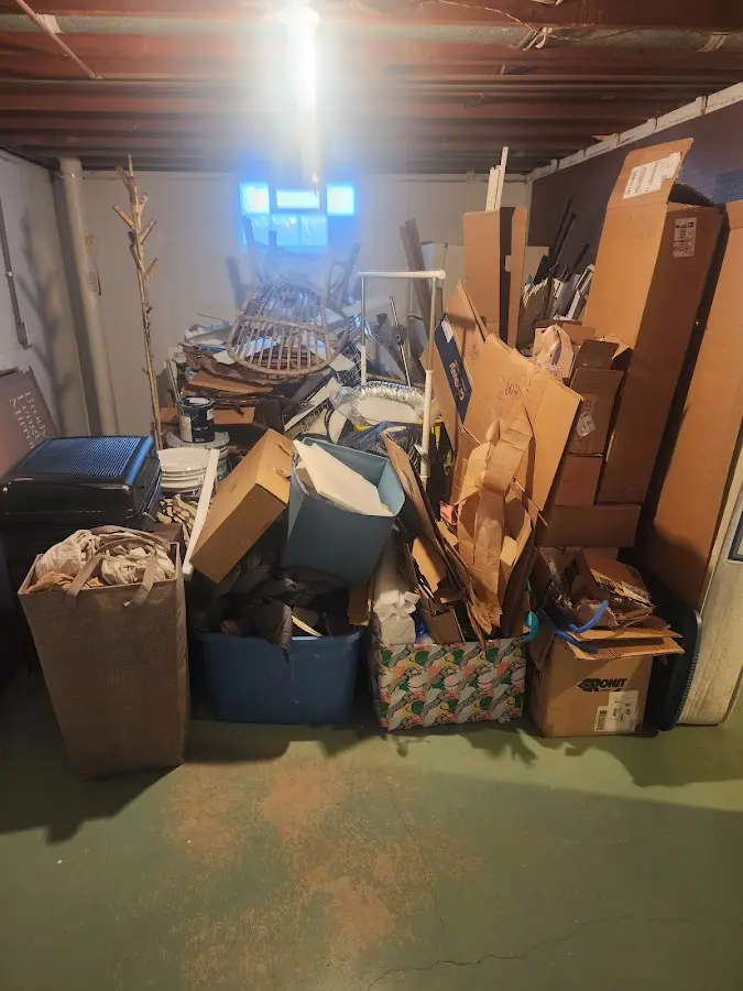 Roll-off dumpster container at job site for 2 Yard Dumpster Rental in East Pasadena